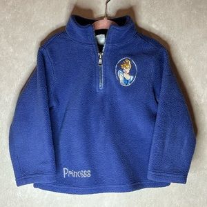 Early 2000s Cinderella Disney Princess Pullover Purple Fleece Zip - Toddler 3T